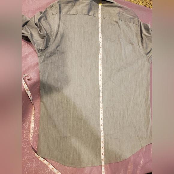 Lucky Brand Grey Long Sleeve Button Front Dress Shirt Men's Size Medium - Picture 8 of 14